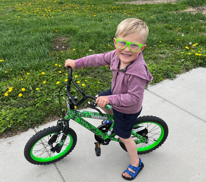 OWL Kids Clear Lens Glasses Protect Child's Eyes UVB UVA Green - Image 2